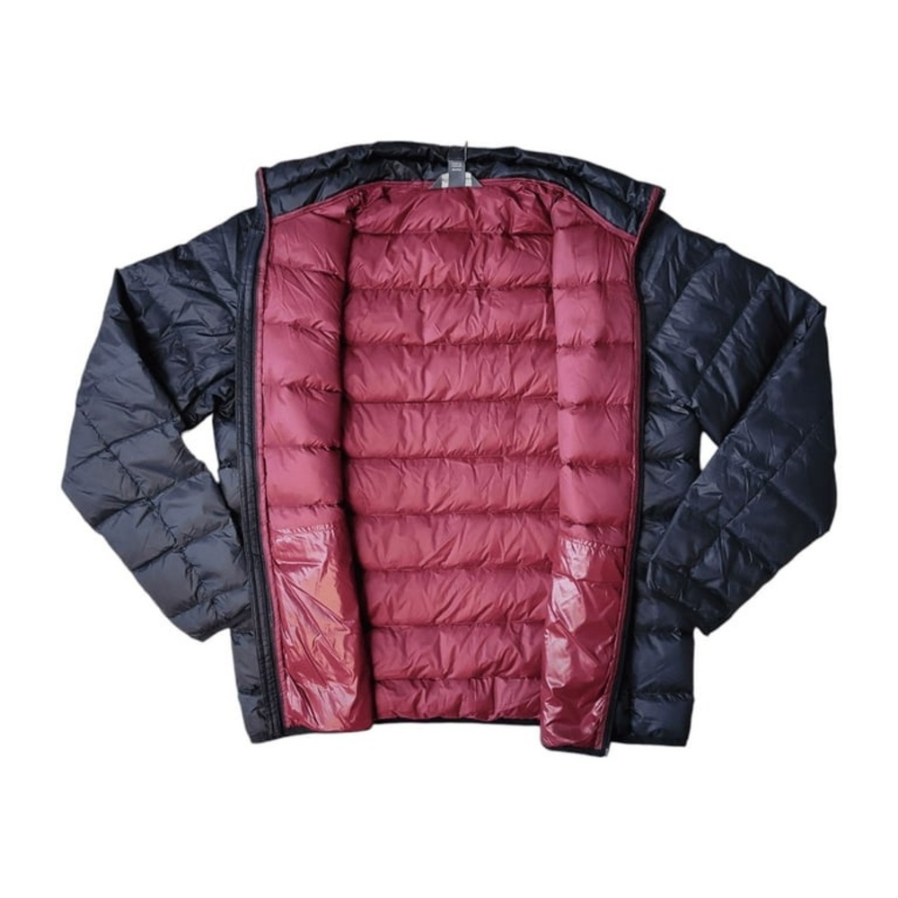 Eddie Bauer Men's Packable Jacket (Caviar/Maroon, XL) - Picture 2 of 5